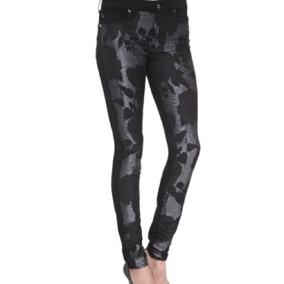7 For All Mankind Floral Skinny Jeans - Picture 1 of 6